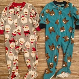 Fleece footed sleepers